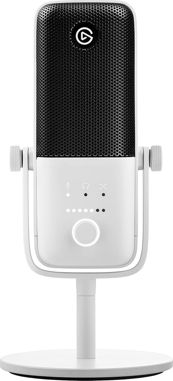 Wave:3 White - Micro à condensateur USB de qualité studio pour streaming, podcasts, gaming, télétravail, logiciel de mixage gratuit, plug-ins d'effets, anti-distorsion, plug & play sur Mac, PC Blanc Wave:3
