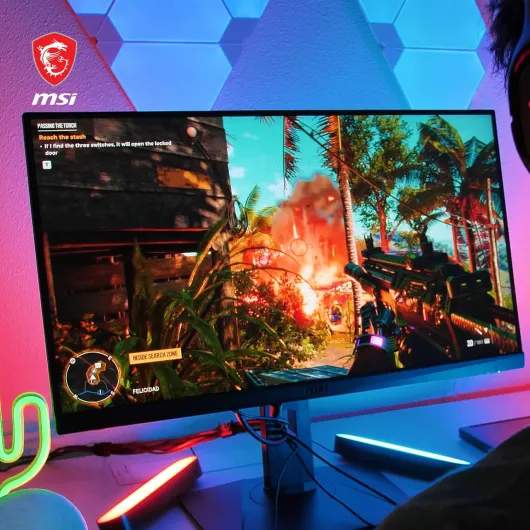 Optix MAG281URF Écran Plat Gaming 27,9" 4K UHD - Dalle Rapid IPS 3840x2160, 144Hz / 1ms GtG, Compatible G-Sync, Couleur 95% DCI-P3 (10-Bit), DisplayHDR 400 - DP 1.4a, HDMI 2.1, USB Type-C 27.9" / Rapid IPS Optix MAG281URF UHD / 144Hz