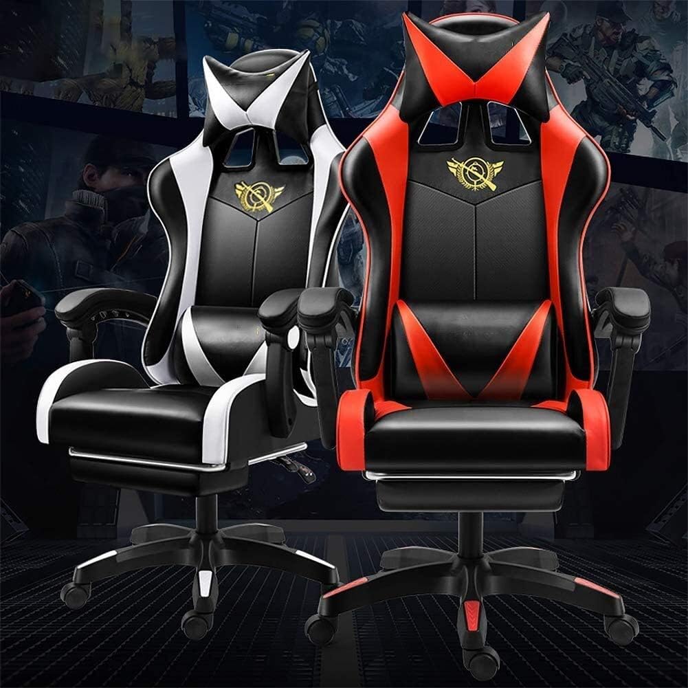 MEVZHH Chaises,Sièges de Jeu,Chaise de Bureau D'Ordinateur À Domicile Chaise de Jeux E-Sports Ergonomreclinable Lift Pivotant/Pink/B B Pink