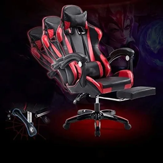 QRTERTYG Chaise de Bureau Chaise de Jeu Chaise d'ordinateur de Bureau de Course Dossier Ergonomique et réglage de la Hauteur du siège Chaise E-Sports (Co(Gaming Chair) (D)