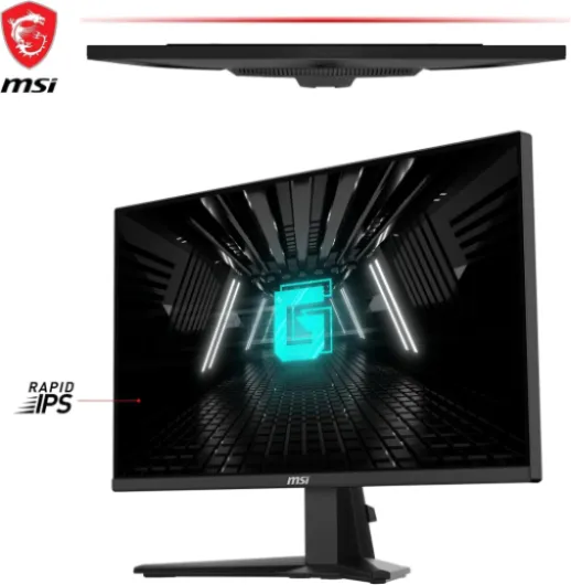G255F Écran Gaming FHD 24,5 Pouces - Dalle Rapid IPS 1920 x 1080, 180 Hz / 1ms (GtG), Gamme de Couleurs sRGB 99%, Adaptive-Sync - DP 1.2a, HDMI 2.0b CEC 25'' / FHD 180 Hz / Rapid IPS / 1ms / FreeSync