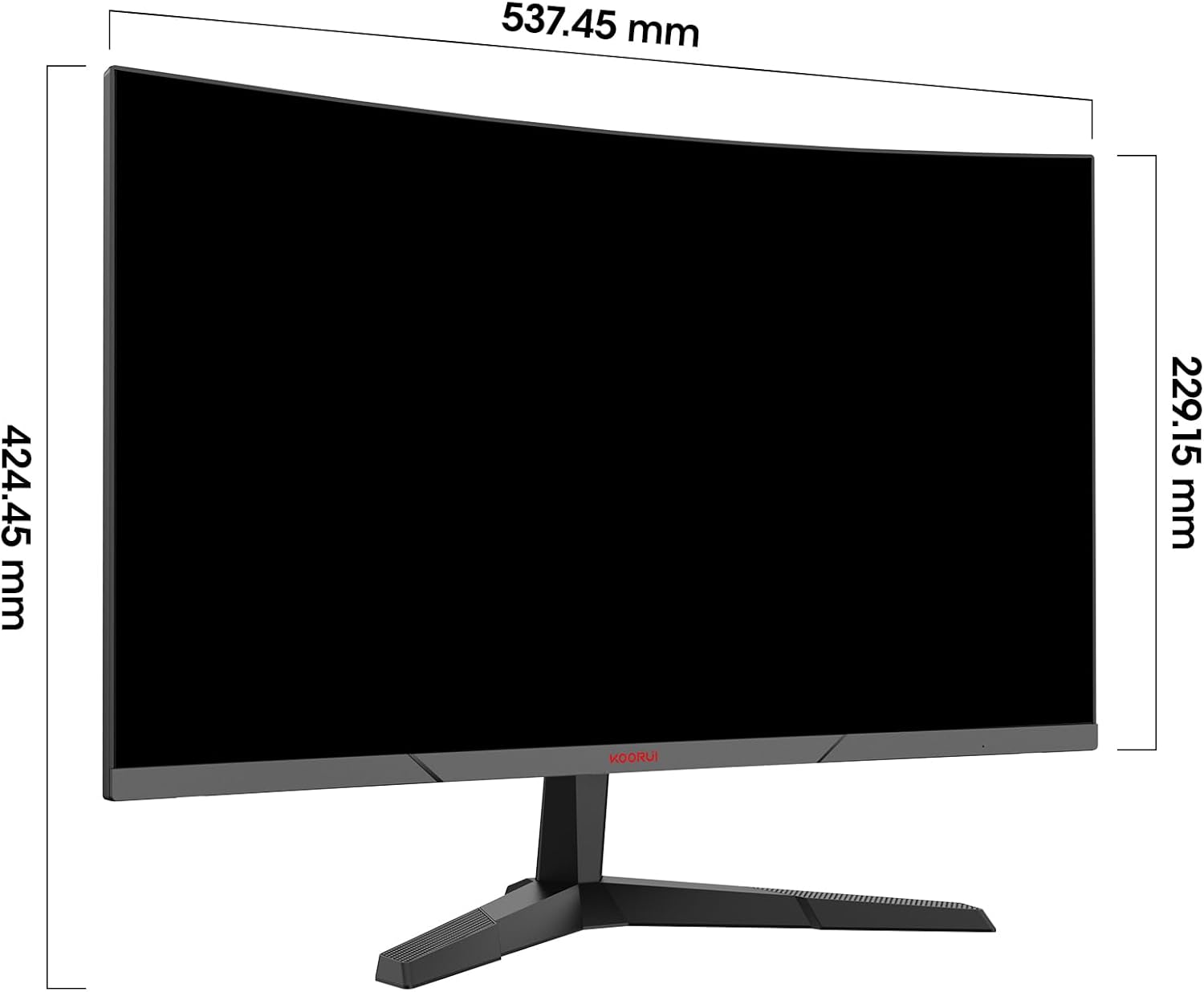 24'' Ecran PC Gamer Incurvé, 180Hz 1ms FHD PC Moniteur Gaming 1500R, Adaptive Sync VESA 100x100mm, Inclinaison réglable, HDMI2.0/DP1.2 VA/FHD/180Hz 24 Pouces