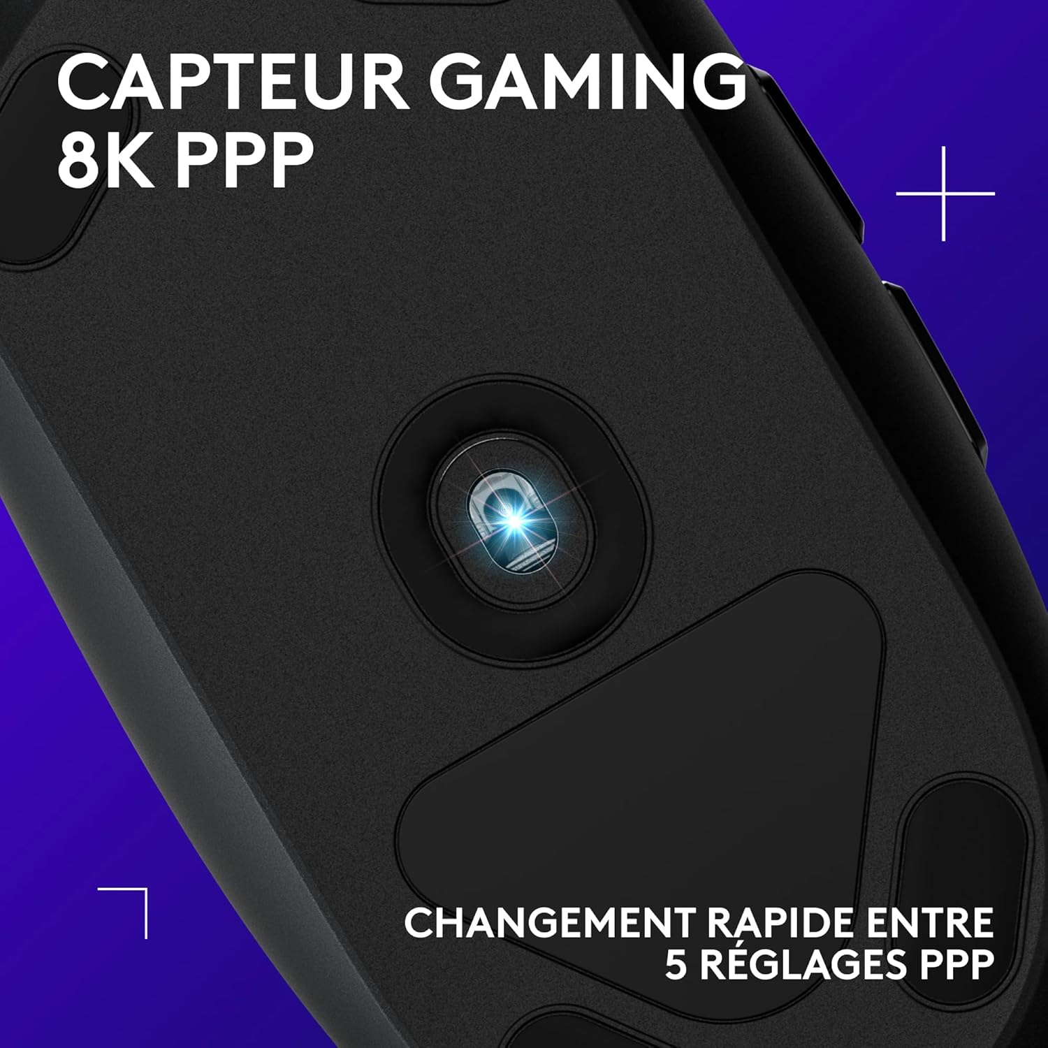 203 LIGHTSYNC USB Souris Gaming avec Éclairage RVB Personnalisable, 6 Boutons Programmables, Capteur Niveau Gaming, 8 000 PPP, Ultra-Léger - Noire Noir G203