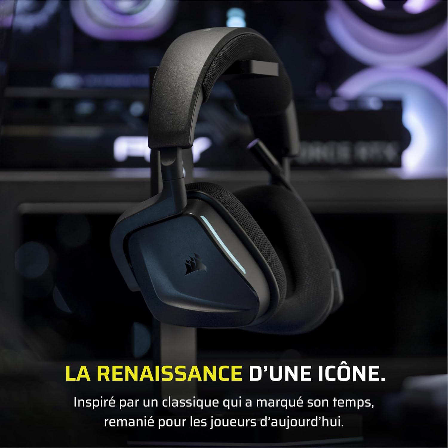 Void v2 Casque de Jeu sans Fil avec Bluetooth pour PC, PS5, PS4, Switch et Mobile – Dolby Atmos, Multiplateforme sans Fil Double, Batterie Longue Durée, Chargement Rapide – Carbone
