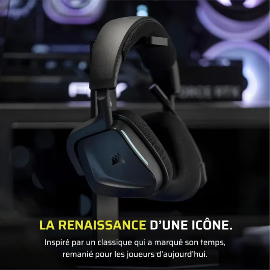 Void v2 Casque de Jeu sans Fil avec Bluetooth pour PC, PS5, PS4, Switch et Mobile – Dolby Atmos, Multiplateforme sans Fil Double, Batterie Longue Durée, Chargement Rapide – Carbone