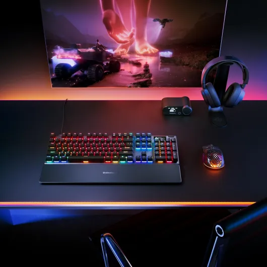 Apex Pro Gen 3 - Clavier Gamer HyperMagnetic - Switches OmniPoint 3.0 - Actionnement Ajustable - Toucher Rapide/SOCD - OLED - RGB - Capuchons PBT - USB-C - FR Layout AZERTY AZERTY Français