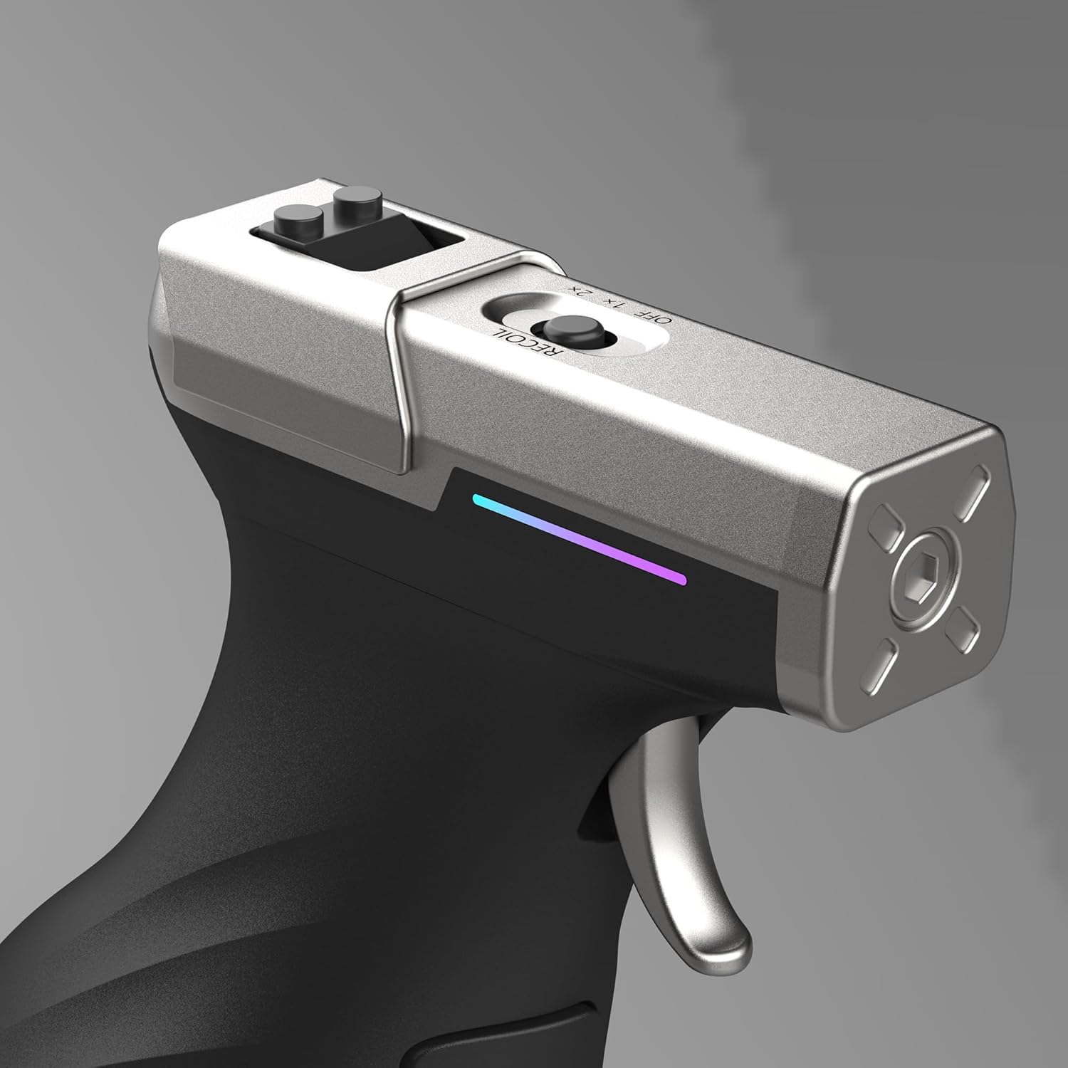 ErgoStrike7 : Souris Gaming FPS Nouvelle génération avec Retour de recul (Noire) - Souris Ergonomique Verticale pour PC, sans Fil/Filaire USB
