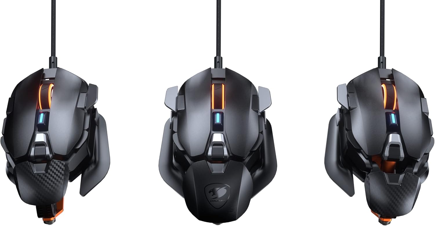 Gaming - Souris Gaming - DUALBLADER 16000 DPI Noir - Ergonomie ambidextre Personnalisable - Repose-Poignets - Capteur Optique 16 000 DPI - Câble ultraflex