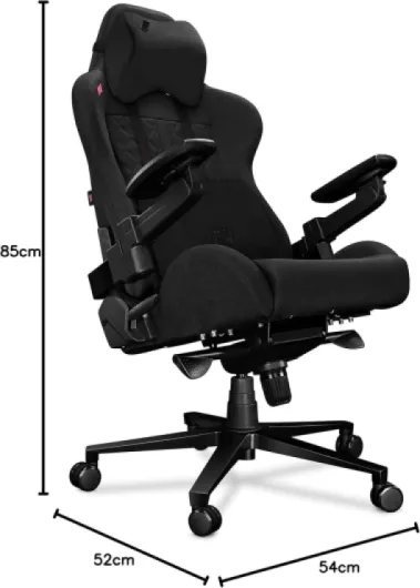 2050X Chaise Gaming Ergonomique - Siège Chaise Ordinateur de Gamer Confortable - Chaises Fauteuil Bureaux - Office Gaming Chair - Velours - 150 kg (Noir) Tissu X-cross Mousse moulée pressée à froid