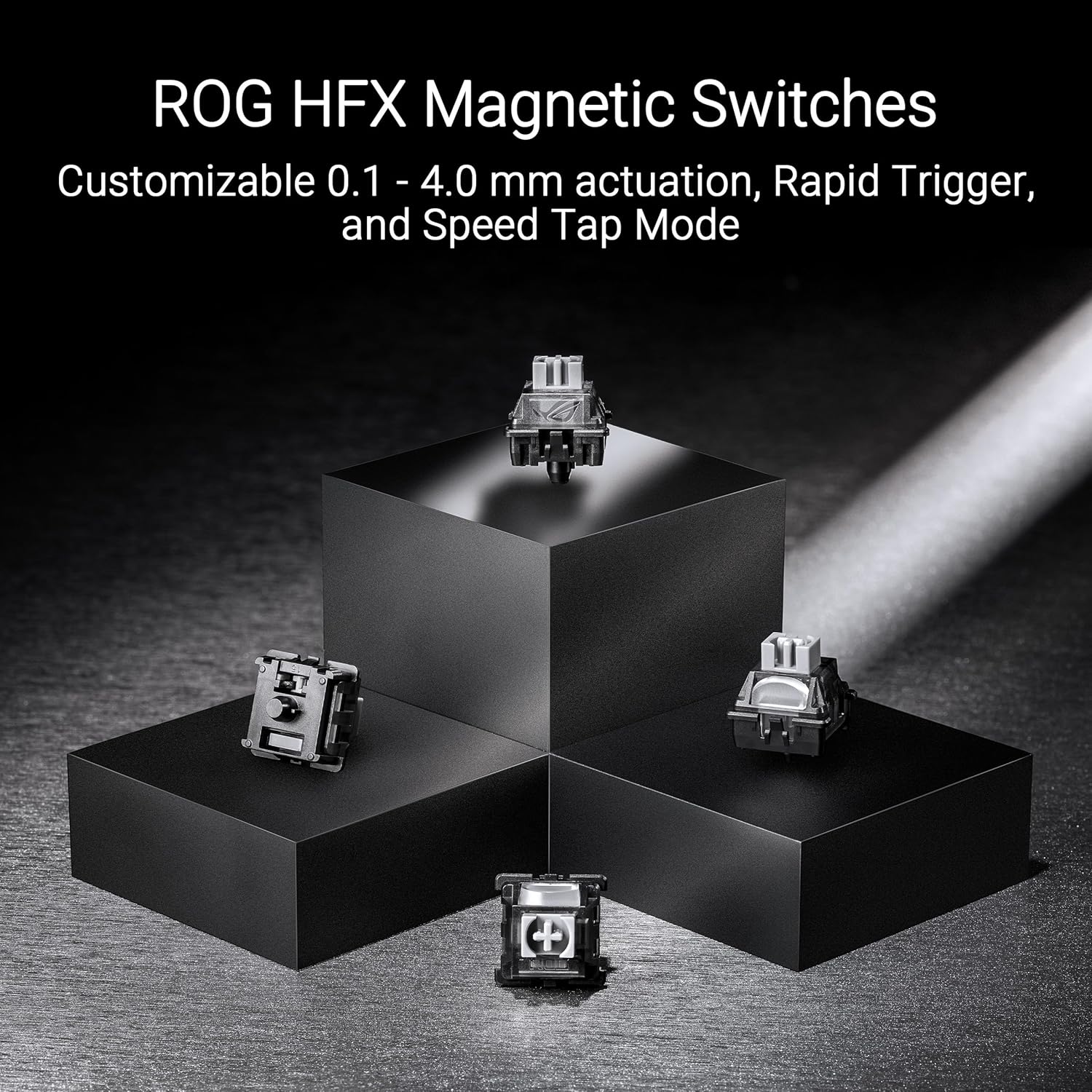 ROG Falchion Ace HFX - Clavier Gaming analogique 65% (Équipement Officiel de Team Vitality, Switches magnétique ROG HFX, 8000 Hz Polling Rate, Bascule Rapid Trigger, Dual USB-C, AZERTY)