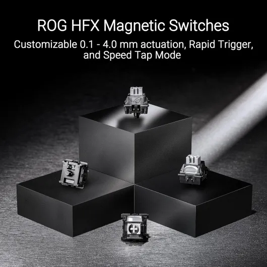ROG Falchion Ace HFX - Clavier Gaming analogique 65% (Équipement Officiel de Team Vitality, Switches magnétique ROG HFX, 8000 Hz Polling Rate, Bascule Rapid Trigger, Dual USB-C, AZERTY)