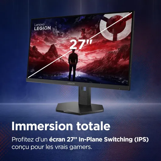 Legion 27Q-11 - Écran Gaming 27'' (QHD,IPS, 300Hz, 0.5ms MPRT, 2X HDMI 2.1, DP 1.4, Câble DP, AMD FreeSync Premium) Réglage en Inclinaison/Hauteur/Rotation/Pivot - Noir QHD, IPS, 300Hz, 0.5ms Noir 27 inches