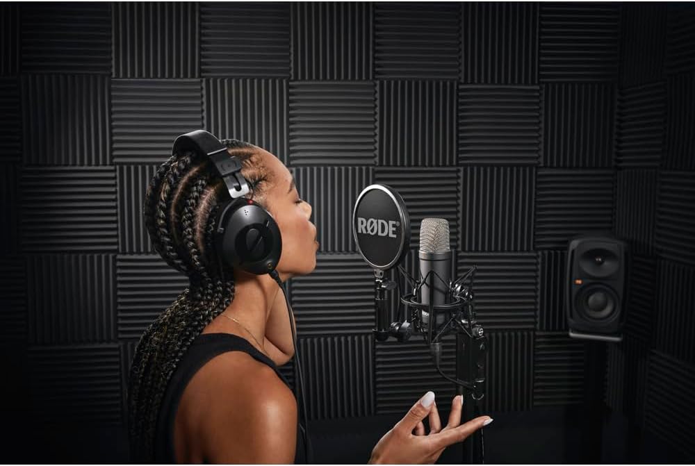 RØDE NT1 Signature Microphone à Condensateur Large Diaphragme avec Suspension, Filtre Anti-Pop et Câble XLR, pour Studio, Voix, Streaming et Podcast (Noir) NT1 Signature Series Noir