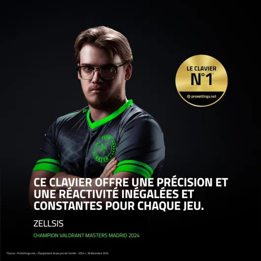 Razer Huntsman V3 Pro (Switches Analog) - Clavier Gamer Optique (Switches Analogiques réglables de 0,1 à 4,0mm, Déclenchement Rapide, Touches en PBT Doubleshot) Clavier AZERTY - Noir Huntsman V3 Pro Clavier FR Switch Optique Analogique