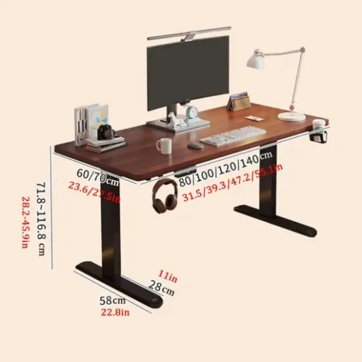 Test Bureau Assis Debout JIAOCKJIAO (120x60) : un bureau gaming réglable qui fait le job sans chichi