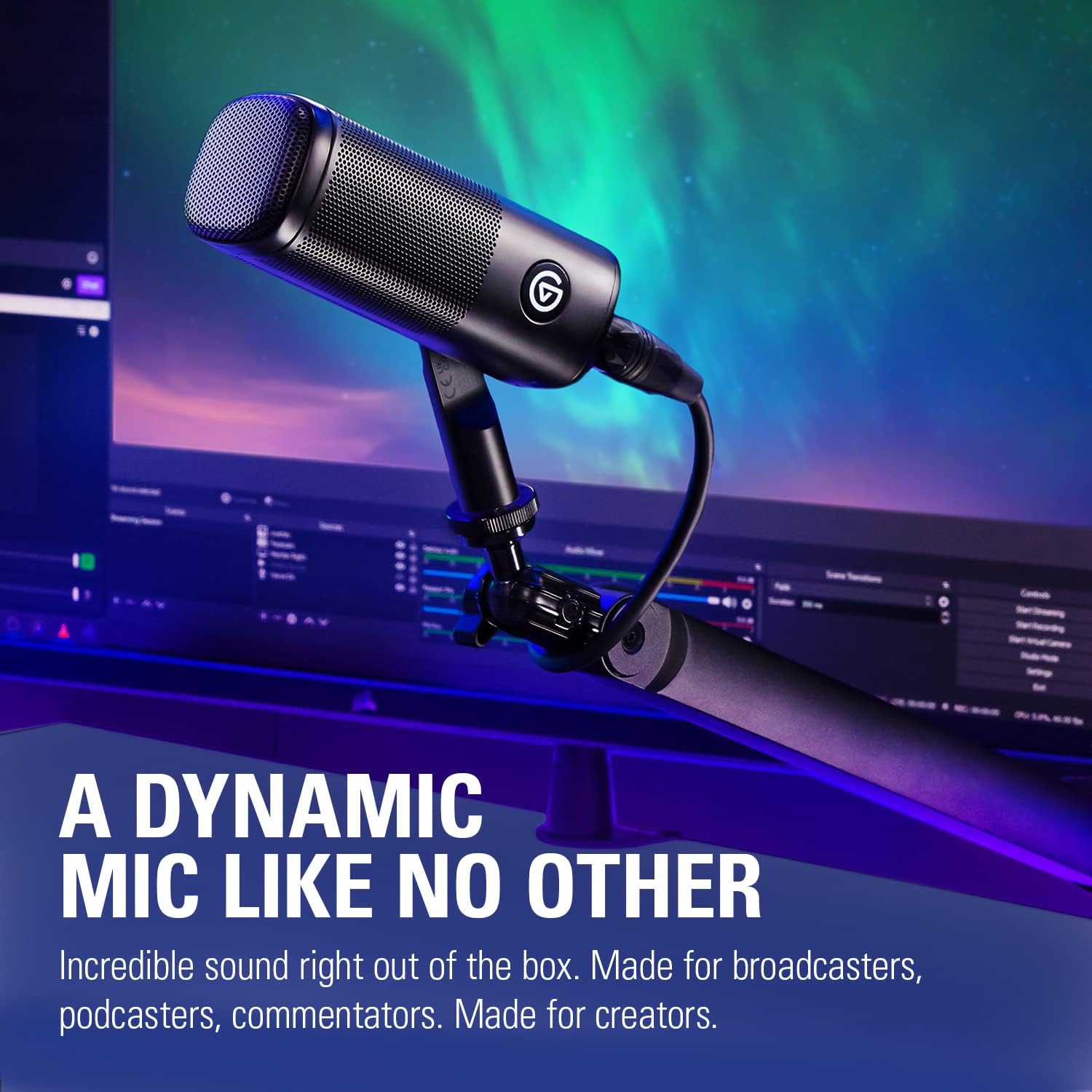 Wave DX - Micro XLR Dynamique cardioïde, Suppression de Bruit, optimisation des Voix pour Podcast, Streaming et Diffusion, Booster de Signal Non requis, Compatible Toutes interfaces, Mac et PC Micro Wave DX