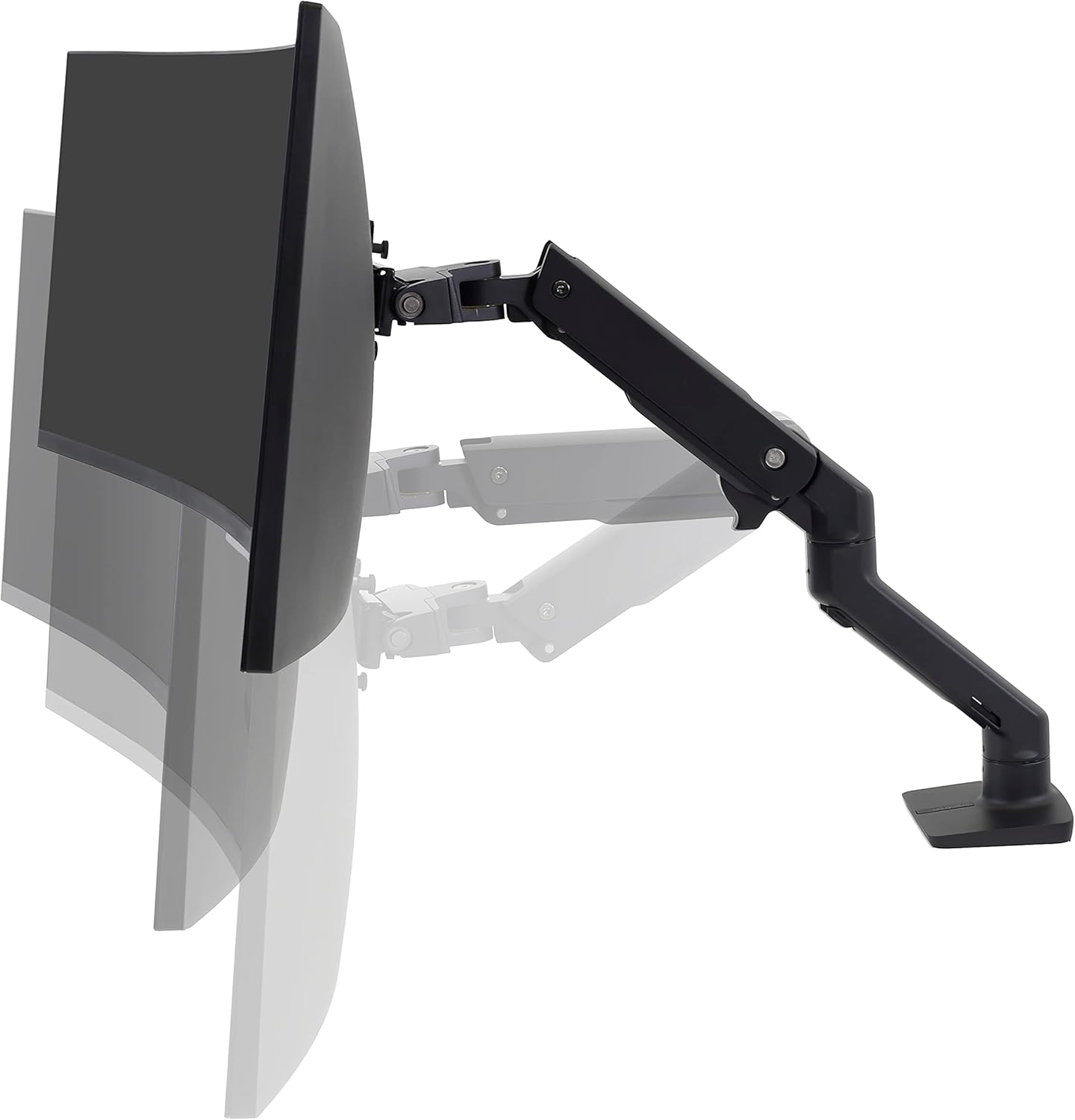 Bras HX HD : Support Mono-écran, pour moniteurs jusqu'à 49 Pouces, 9,1-19,1kg, VESA – Pivot Standard, Noir Mat - (45-475-224) Noir Mat HX Arm Unique
