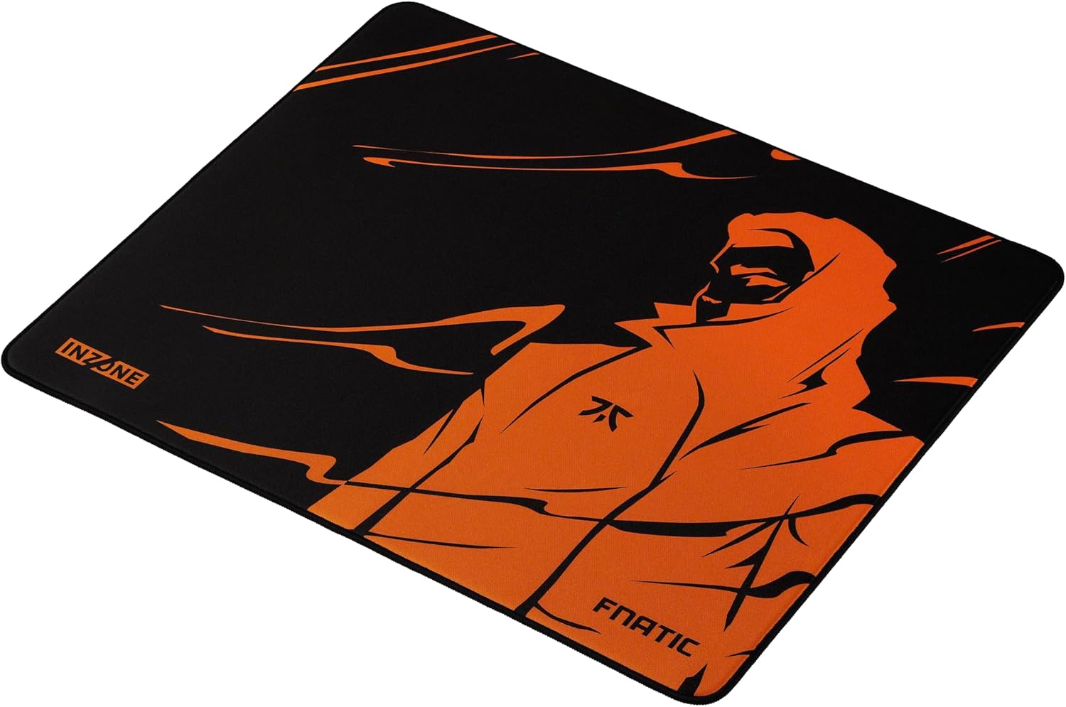 INZONE Mat-F Tapis de Souris Gaming - Grand 480x400mm, Surface de Glisse de précision, Base SlimFlex antidérapante, Bords Cousus à Profil Bas, Contrôle FPS, Antidérapant, PC Gaming - Orange INZONE Tapis de souris 6 mm