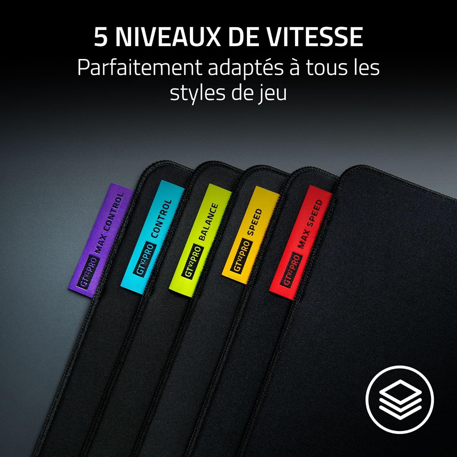 Gigantus V2 Pro L - Max Control - Tapis de Souris Gaming Esports Souple pour rapidité et contrôle - Mousse propriétaire GlideCore - Optimisé capteurs optiques - 500mm x 480mm - Max Control