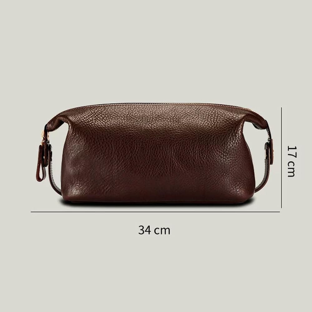 Trousse de Toilette pour Homme, Trousse de Toilette de Voyage en Cuir personnalisée pour Homme, Grande Trousse de Toilette de Voyage pour Salle de Bain, Grande Trousse d