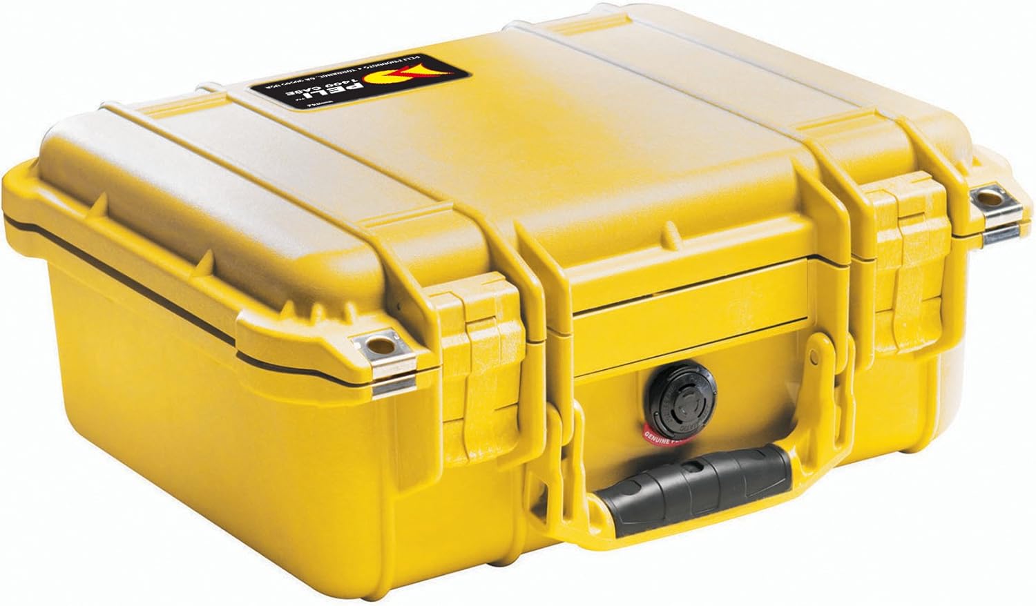 1400 valise de transport antichoc, étanche IP67, capacité de 9L, fabriquée en Allemagne, avec insert en mousse personnalisable, jaune Avec Mousse Jaune