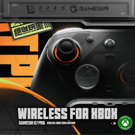 G7 Pro Manette de jeu sans fil - Licence officielle pour Xbox Series X-S, Xbox One, PC Windows et Android, joysticks TMR, taux de rafraîchissement de 1000 Hz - Édition Zenless Zone Zero