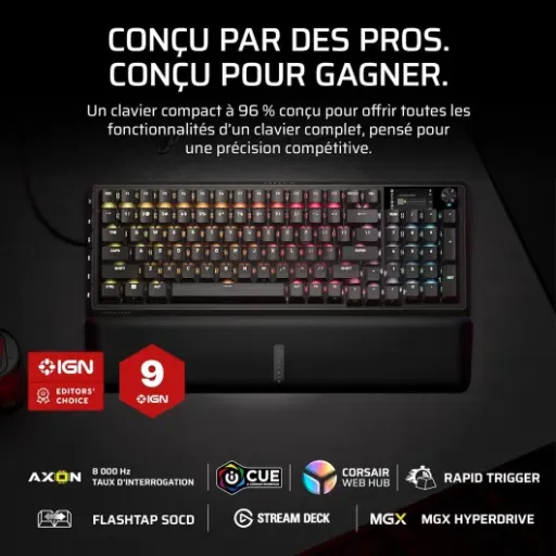 Test Corsair VANGUARD PRO 96 : un clavier bien nerveux pour le jeu, mais pas sans défauts