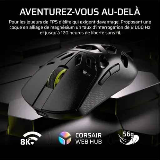 Test Corsair Sabre v2 Pro Wireless MG : une souris ultra légère qui vise clairement les joueurs FPS