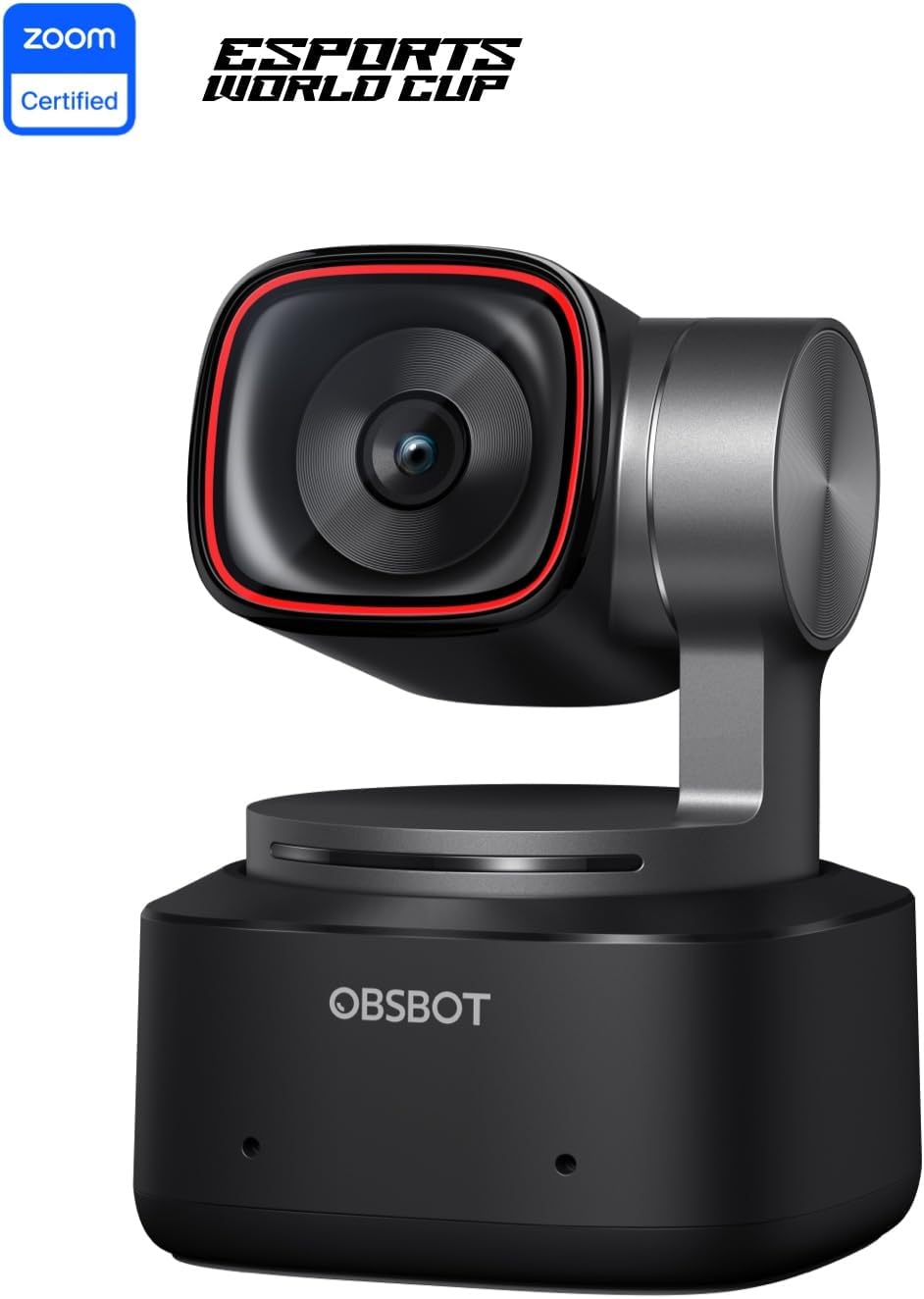 Tiny 2 - PTZ 4K Webcam avec Suivi AI, Commande Vocale, Commande Gestuelle, Microphones Réducteurs de Bruit, Autofocus, USB3.0, Modes Multiples, Webcam pour PC, Conférence, Streaming, Zoom