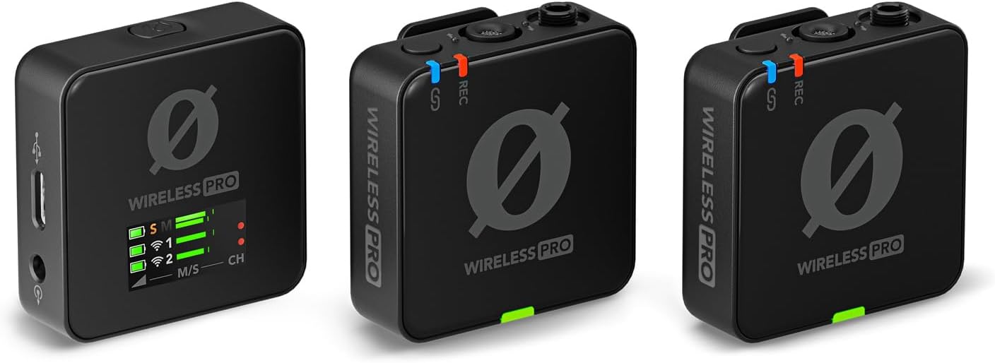 Rode Wireless Pro Kit de microphone avec adaptateur manuel Interview GO et protection anti-vent keepdrum en fourrure Noir