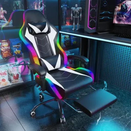 Test TRIUMPHKEY Chaise de Jeu RGB : une chaise gaming qui mise sur le look et le massage