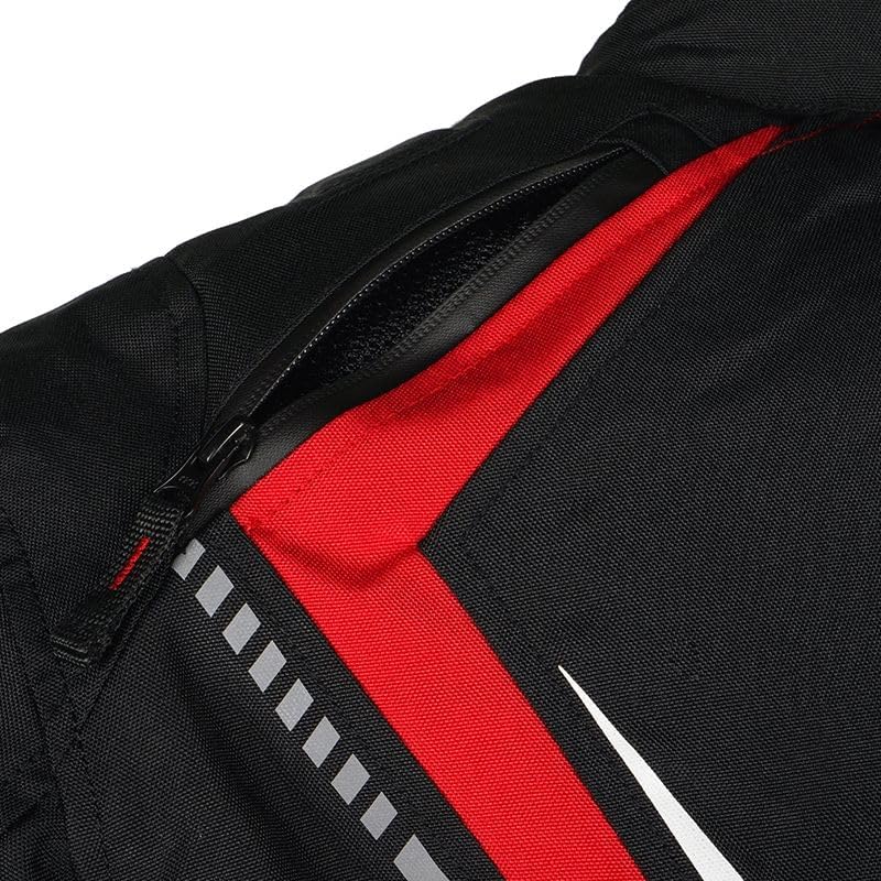 SPARKER Veste Moto 4 saison Blouson Moto Équipement de Protection Coupe-vent avec 4 Protections CE doublure thermique amovible Homme Noir L