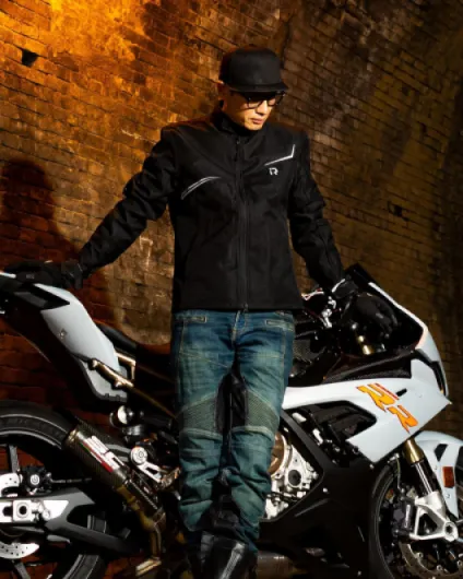 Veste Moto Homme Hiver Blouson Moto Homme avec CE Protections Epaulettes Coudières Equipement, Doublure Amovible,Coupe-Vent et Résistante au Froid Toutes Saisons M Noir