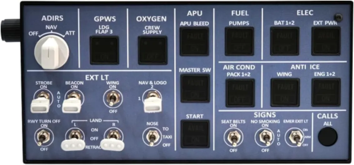 A106Pro A32X Panneau de simulateur de vol OVH léger pour MSFS 2020/24 - Compatible FENIX/FBW, Plug-and-Play, cockpit Windows Home, édition rétroéclairée