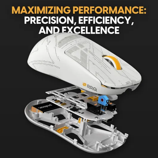 X RRQ X2H Souris de Jeu sans Fil, édition Couleur limitée, Ultra légère 54 g, symétrique, commutateur Optique, 26 000 DPI, capteur PAW3395 (Medium sans Fil, RRQ) Medium X2H RRQ