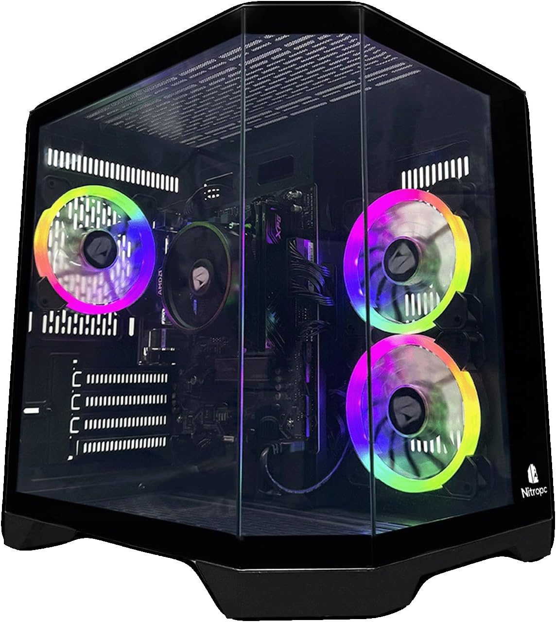 Pack Bronze - PC Gaming Complet (AMD Ryzen 5 5655G 6/12 4,4GHz, RX Vega 7, RAM 16Go, SSD 512Go, Windows 11 Pro - WiFi, Moniteur 24", Clavier, Souris, Casque) Ordinateur de Bureau (Noir) AMD 5655G/RX Vega 7/24" Noir