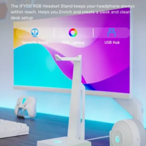 Test support de casque IFYOO HS-X1 : un pied RGB simple qui fait le job sur le bureau