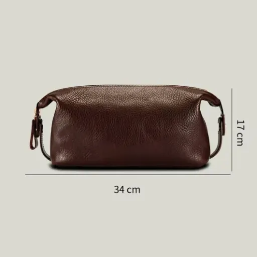 Test Trousse de Toilette pour Homme en cuir : grande, simple, efficace pour les voyages