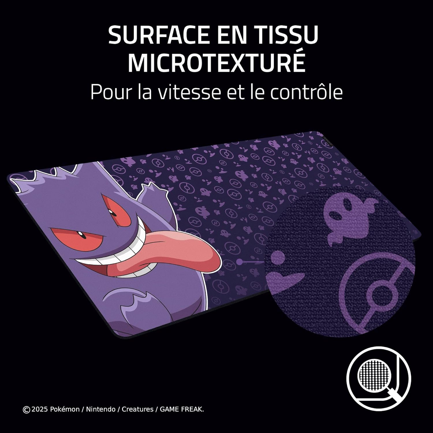 Gigantus V2 XXL Pokémon Gengar - Tapis de Souris Gaming Souple pour Plus de Vitesse et de contrôle - Surface texturée Micro-tissée - Mousse Caoutchouc - 940 x 410 x 3 mm - Pokémon Gengar Pokémon Gengar Ed.