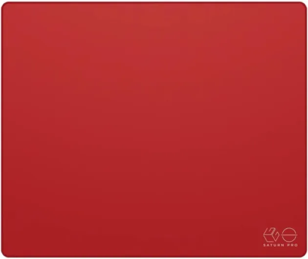 Saturn Pro Tapis de Souris Gamer - XL - Soft - Rouge - Tapis Souris Rectangulaire pour PC Gamer et Le Bureau (490 x 420mm)