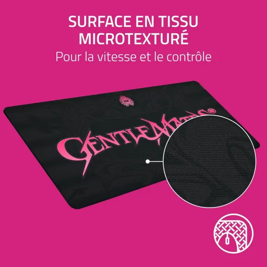 Gigantus V2 XXL - Gentlemates Edition - Tapis de Souris Gaming Souple pour la rapidité et Le contrôle - 940mm x 410mm x 4mm - Tissu Micro texturé - Noir