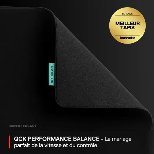 Tapis de souris gaming QcK XL Performance Balance - Densité élevée pour une glisse fluide - Bords cousus à profil bas - Base antidérapante en néoprène - Taille 900 x 400 mm -FPS, MOBAs,RTS Équilibre de performance 900L x 400l mm