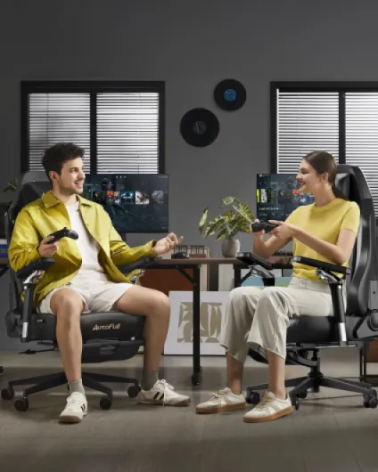 M6 Ultra 2.0 Chaise Gaming, Partenaire Officiel IEM & ESL 2026 - Gaming Chair avec Fonction Massage, Accoudoirs Mécaniques à 720°, Support Lombaire Réglable, Oreiller de Tête Réglable Noir