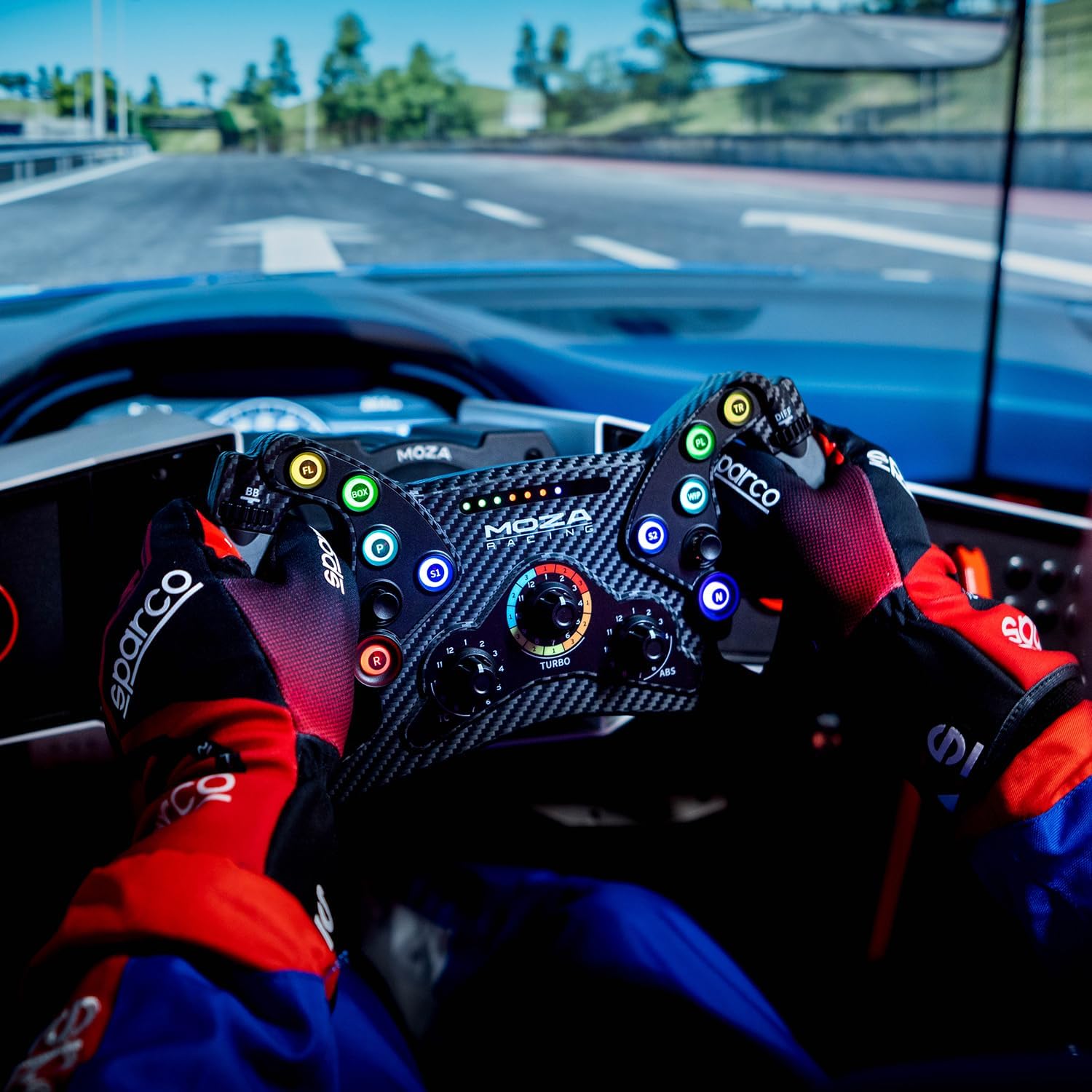 KS Steering Wheel 300mm Butterfly Style GT Racing Wheel, Fully Customizable Sim Racing Gaming Simulator, Compatible with 3rd-Party Bases via Hub