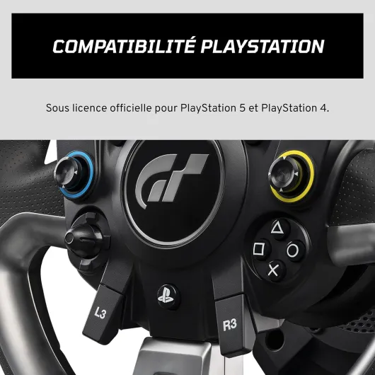 Gran Turismo DD Pro PlayStation® Sim Volant de Course sous Licence Officielle, Empattement et Pédales – Volant Polyphony Digital, Direct Drive 5 Nm, Jeu de 2 Pédales pour PC, PS5, PS4