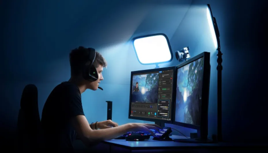 Key Light - Éclairage de studio pro 2 800 lumens avec pince pour bureau, pour streaming, enregistrement et visioconférence, avec température et luminosité réglables sur Mac, PC, iOS et Android Key Light Un seul