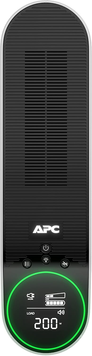 Onduleur Gaming Back UPS Pro, 2200VA/1320W, Tour, 230V, 4X Prises Schuko et 2X Prises IEC C13, lumières RGB, Onde sinusoïdale Pure, Midnight (Black) BGM2200B-GR Noir/transparent