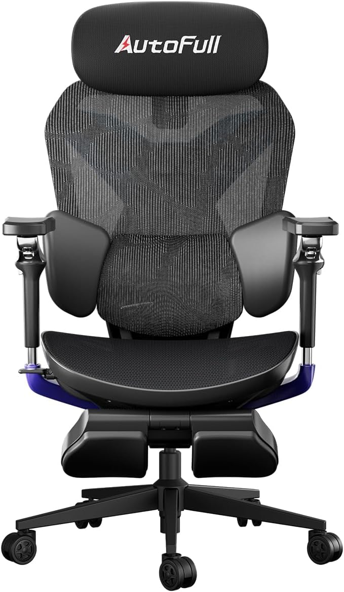 G7 Chaise Gaming Ergonomique - Maille Respirante & Soutien Lombaire 3 Zones - Partenaire IEM/ESL - 140° Zero-Gravity avec Repose-Pieds, Accoudoirs 4D & Appui-Tête, Max 200kg - RGB